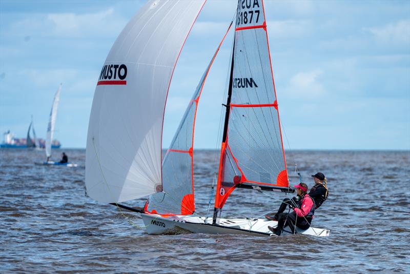 Mischa Suda and Maddie Crawshaw racing in the 29er fleet - Sail Sandy Regatta 2022 - photo © Jordan Roberts