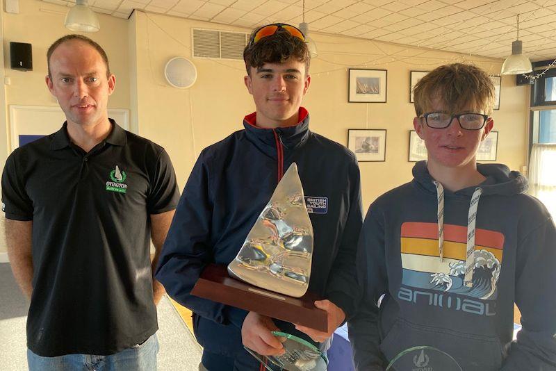 Finn Morris and Oscar Morgan-Harris win the 29er fleet at the Ovington Championships in Weymouth photo copyright 29er class association taken at Weymouth & Portland Sailing Academy and featuring the 29er class