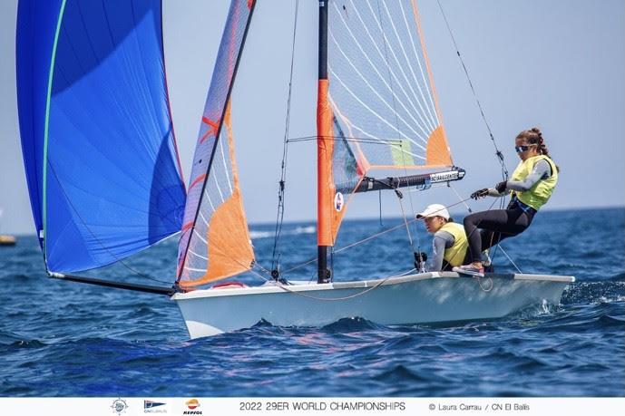 2022 Women's 29er World Champions - Spanish sisters Paula and Isabel Laiseca photo copyright Laura Carrau / CN El Balis taken at Club Nautico El Balis and featuring the 29er class