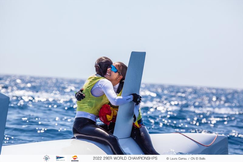 2022 Women's 29er World Champions - Spanish sisters Paula and Isabel Laiseca photo copyright Laura Carrau / CN El Balis taken at Club Nautico El Balis and featuring the 29er class