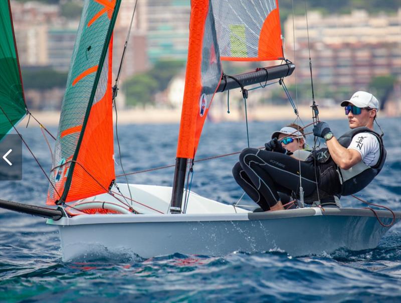 Clementine and Nathan Van Steenberge - 2022 29er Worlds photo copyright Laura Carrau taken at Club Nautico El Balis and featuring the 29er class