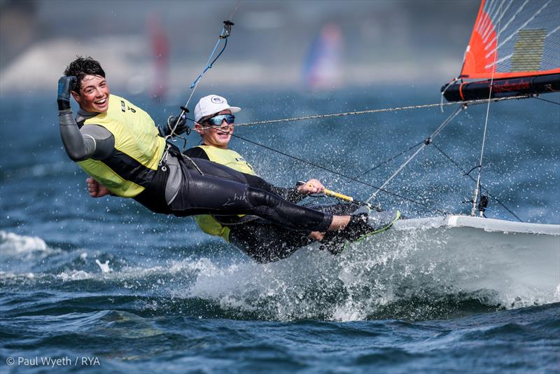 2024 RYA Youth National Championships - Finian Morris and Charlie Gran, 29er photo copyright Paul Wyeth / RYA taken at Weymouth & Portland Sailing Academy and featuring the 29er class