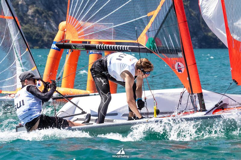 Swiss sailors Ikke Huber and Liam Berger photo copyright World Sailing taken at  and featuring the 29er class