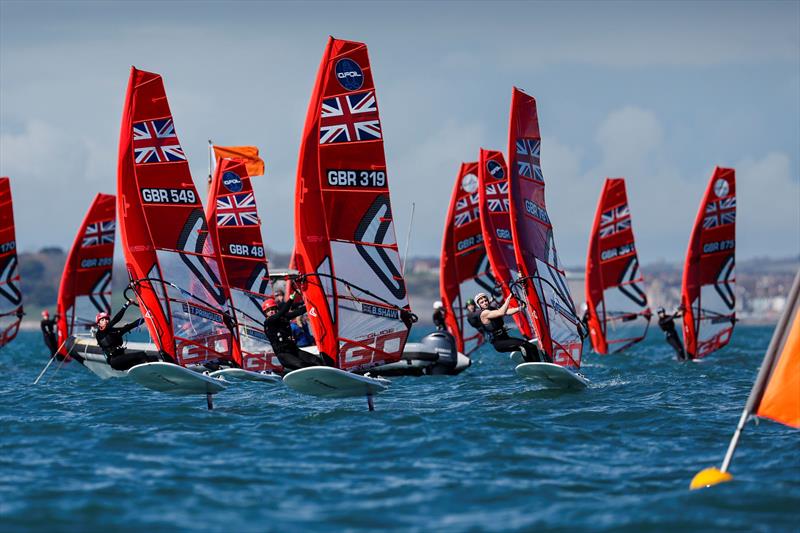 iQFoIL start during the 2024 RYA Youth National Championships - photo © Paul Wyeth / RYA