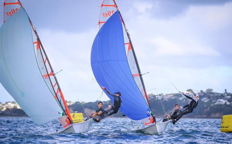NZ 29er Nationals - Manly Sailing Club - June 2025 photo copyright Jacob Fewtrell Media taken at Manly Sailing Club and featuring the 29er class