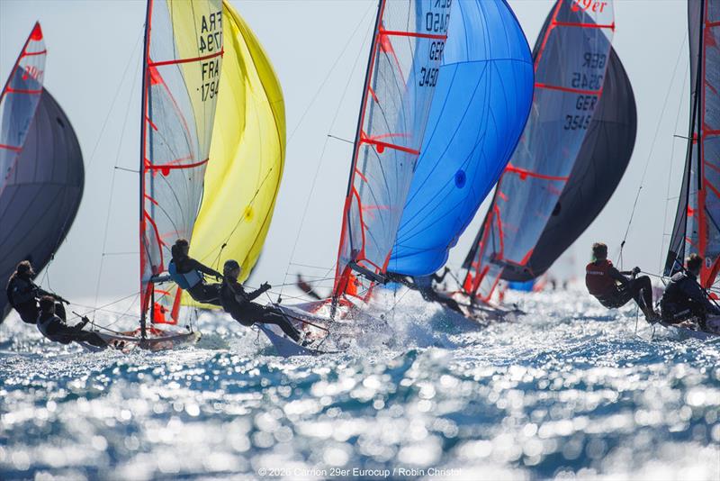 2026 29er EuroCup 4 - Carnon - Day 2 photo copyright Robin Christol taken at Yacht Club de Mauguio Carnon and featuring the 29er class
