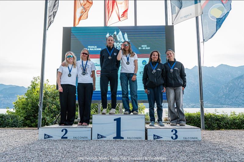 2026 29er EuroCup at Malcesine, Lake Garda Prize Giving photo copyright Mario Anfora taken at Fraglia Vela Malcesine and featuring the 29er class
