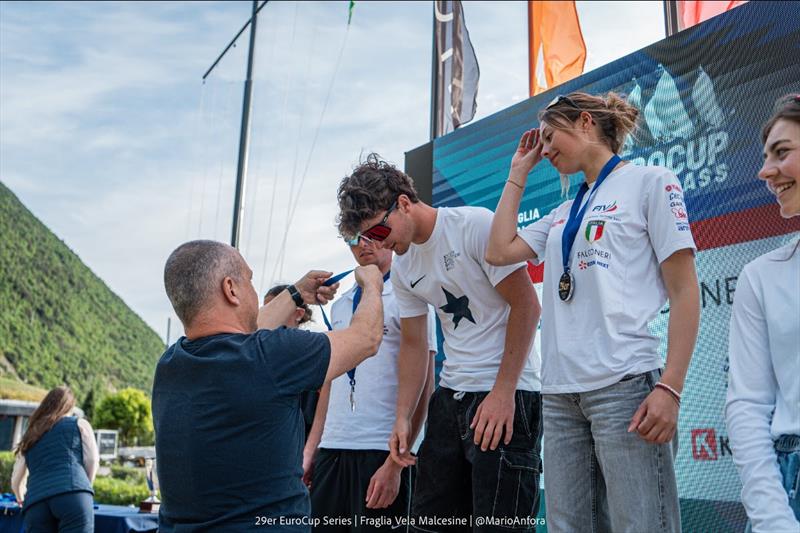 2026 29er EuroCup at Malcesine, Lake Garda Prize Giving photo copyright Mario Anfora taken at Fraglia Vela Malcesine and featuring the 29er class