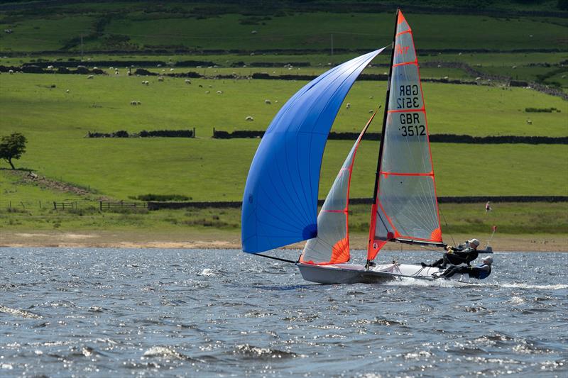 The Whitehead boys at full pelt - NEYYSA North Region Youth & Junior Championships at Derwent Reservoir - photo © Dave Wood