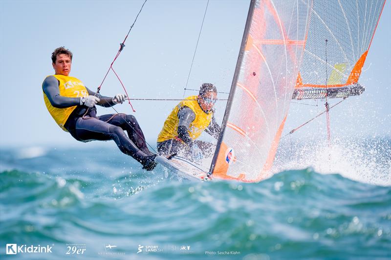 2026 29er World Championship at Kiel, Germany - Day 5 photo copyright Sascha Klahn taken at Kieler Yacht Club and featuring the 29er class
