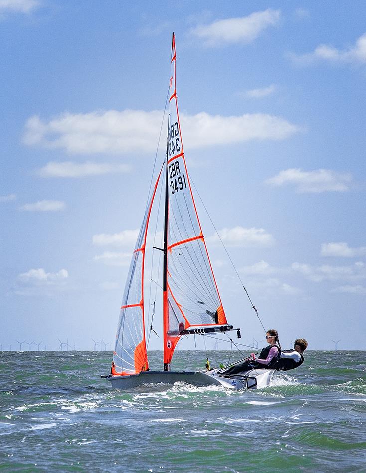 29er on their way the winning their class and the best dinghy performance at the 52nd annual Mersea Week photo copyright Chrissie Westgate taken at West Mersea Yacht Club and featuring the 29er class