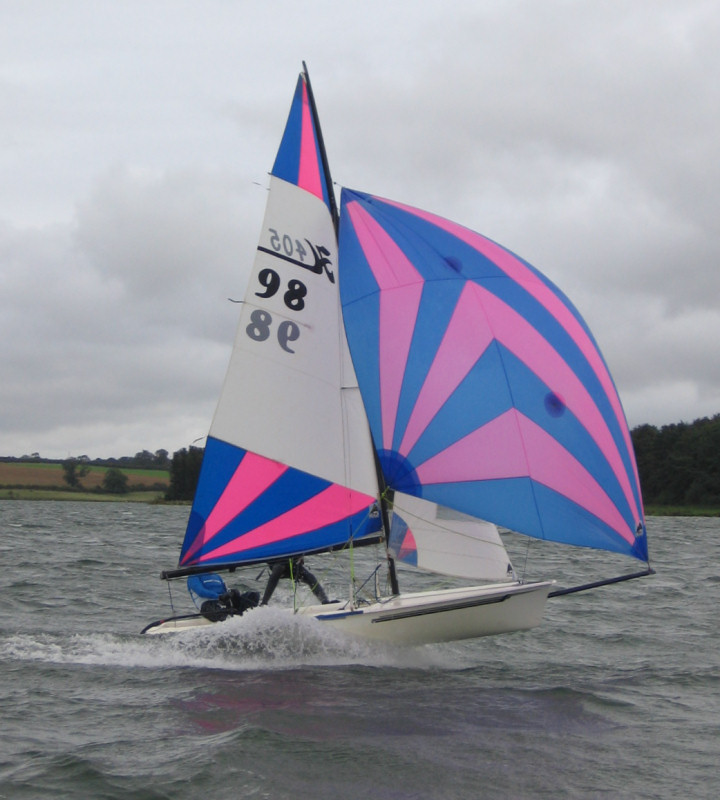 Will Alloway & Glen Burrows finish third during the 405 nationals at Northampton photo copyright Andrew Rimmer taken at Northampton Sailing Club and featuring the 405 class