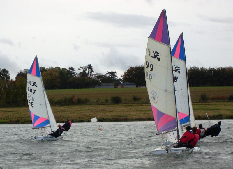 Five youth teams for the 405 Inlands at Northampton photo copyright Andrew Rimmer taken at Northampton Sailing Club and featuring the 405 class