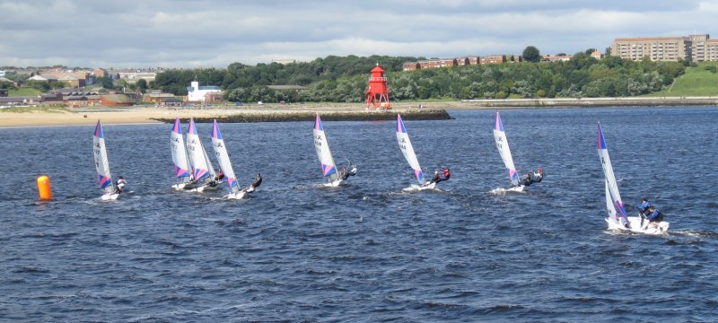 Racing at the National Championships photo copyright Steve Whelton taken at South Shields Sailing Club and featuring the 405 class