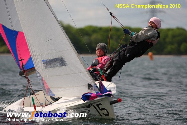 NSSA Championships 2010 at Farmoor Reservoir photo copyright Mike Shaw / www.fotoboat.com taken at Oxford Sailing Club and featuring the 405 class