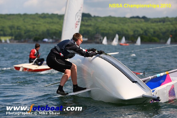 NSSA Championships 2010 at Farmoor Reservoir photo copyright Mike Shaw / www.fotoboat.com taken at Oxford Sailing Club and featuring the 405 class