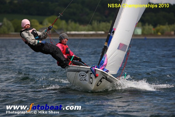 NSSA Championships 2010 at Farmoor Reservoir photo copyright Mike Shaw / www.fotoboat.com taken at Oxford Sailing Club and featuring the 405 class