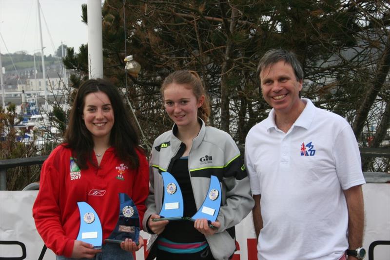 Sarah Norbury & Mari Davies finish second at the CurraDinghy GBR 420 Winter Championship photo copyright Mike Riley taken at Pwllheli Sailing Club and featuring the 420 class