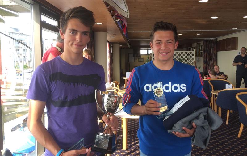 Joe Burns and Matt Shorrock win the 420 Autumn Championship at Poole photo copyright Nigel Wrigley taken at Poole Yacht Club and featuring the 420 class