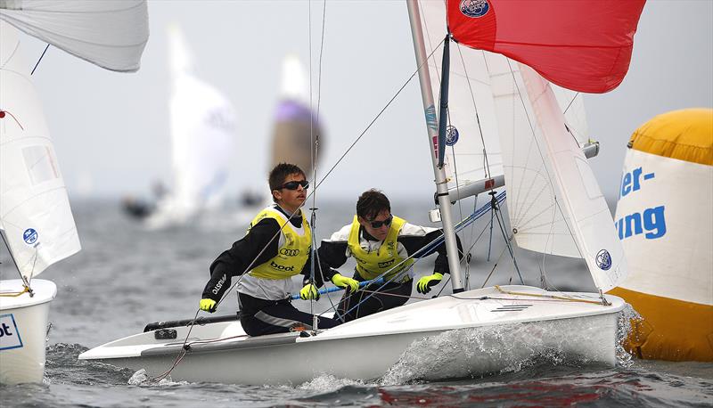 Joergen Bojsen-Moeller and brother Jacob win the 420 fleet at Kieler Woche 2015 photo copyright Otto Kasch taken at Kieler Yacht Club and featuring the 420 class