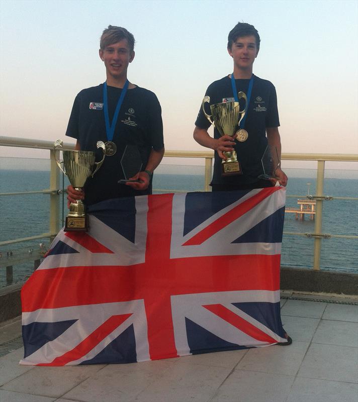 Silver for Martin Wrigley and Marcus Tressler in the 420 Junior Europeans photo copyright RYA taken at Yacht Club Port Bourgas and featuring the 420 class