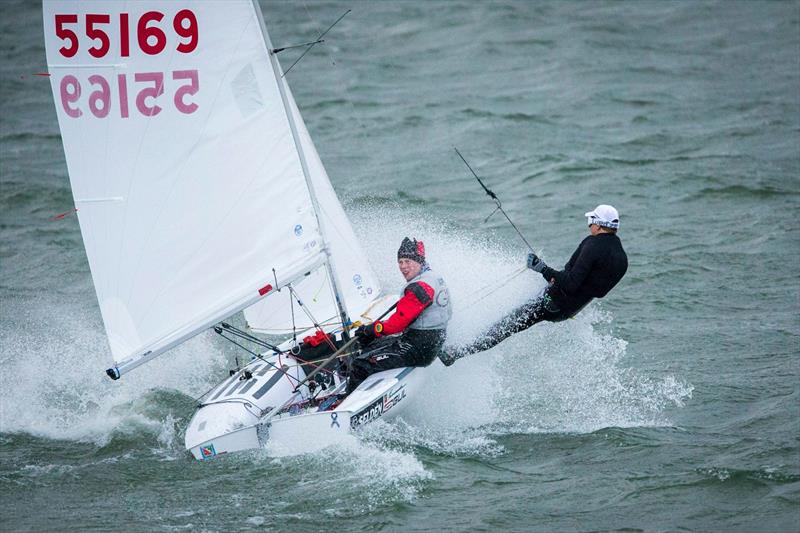 Howling winds for the 2015 Bloody Mary Pursuit Race photo copyright Alex Irwin / www.sportography.tv taken at Queen Mary Sailing Club and featuring the 420 class