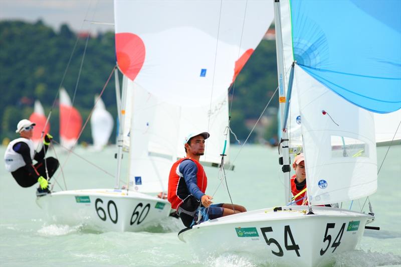 Ido Bilik/Ofek Shalgi (ISR) on day 4 of the 420 and 470 Junior Europeans photo copyright Aron Szanto taken at Balatonfüredi Yacht Club and featuring the 420 class