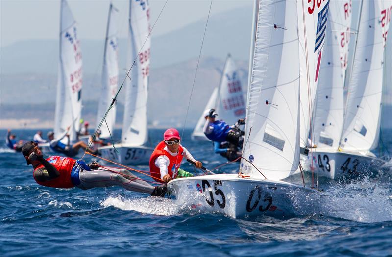 Telis ATHANASOPOULOS and YOGO Dimitris TASSIOS (GRE) on day 2 of the 420 Open European Championships in Athens - photo © Nikos Alevromytis / AleN