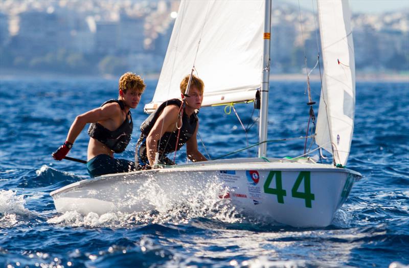 Martín WIZNER and Pedro AMENEIRO (ESP) on day 5 of the 420 Open European Championships in Athens - photo © Nikos Alevromytis / AleN