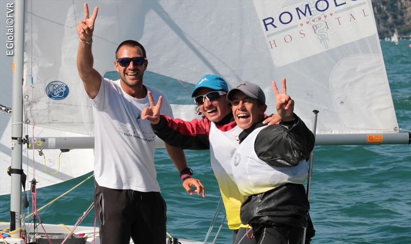 Demetrio SPOSATO & Gabriele CENTRONE (ITA) - 420 U17 Gold at the 420 and 470 Junior Europeans at Lake Garda photo copyright Elena Giolai taken at Fraglia Vela Riva and featuring the 420 class