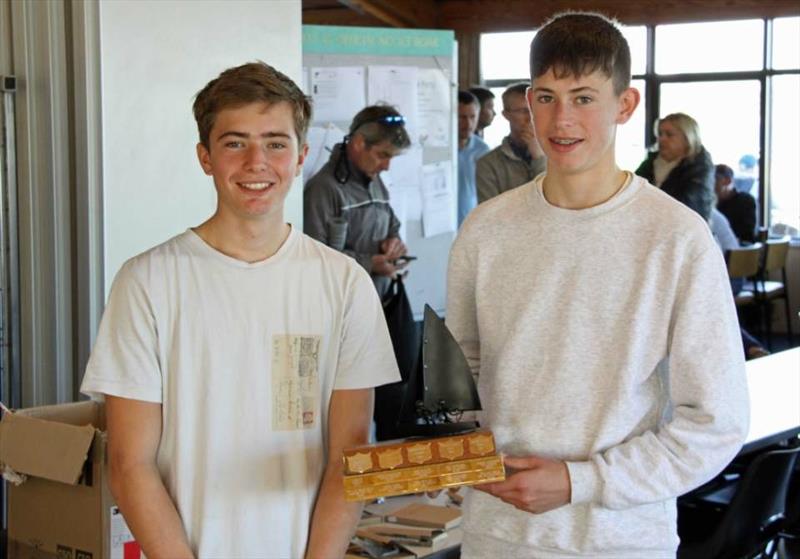 Fraser Hemings and Jack Lewis win the 420 Inlands at Rutland photo copyright Richard Sturt taken at Rutland Sailing Club and featuring the 420 class