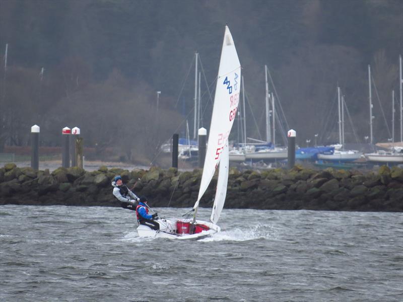 420 class training at Helensburgh photo copyright Dougie Bell taken at Helensburgh Sailing Club and featuring the 420 class