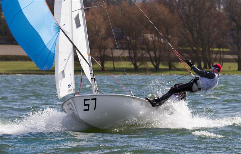 Dylan McPherson and Andrew Sturt during the 420 Inlands at Rutland photo copyright Richard Sturt taken at Rutland Sailing Club and featuring the 420 class
