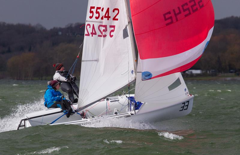 Megan Ferguson and Bettine Harris finish 2nd in the 420 Inlands at Rutland photo copyright Richard Sturt taken at Rutland Sailing Club and featuring the 420 class
