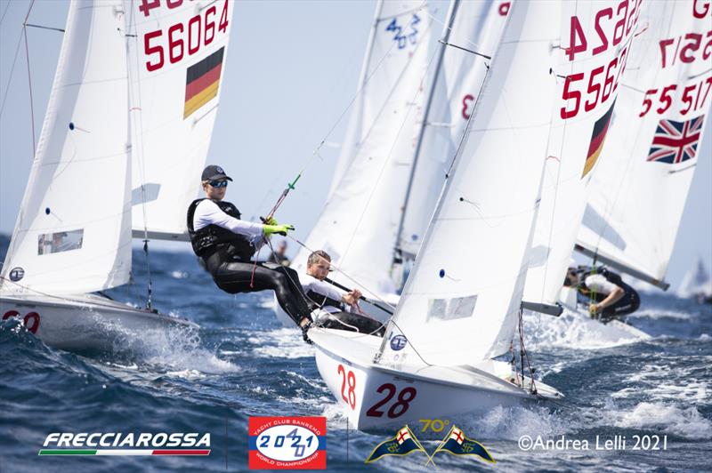 Great racing on day 2 of the 420 Worlds at San Remo photo copyright Andrea Lelli taken at Yacht Club Sanremo and featuring the 420 class