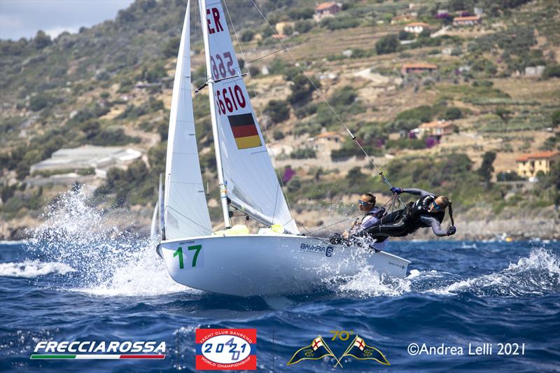 Superb sailing conditions on day 5 of the 420 Worlds at San Remo - photo © Andrea Lelli