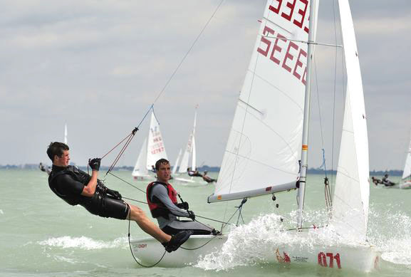 420 Junior Europeans racing on Lake Balaton photo copyright Seán Ó Laoire taken at  and featuring the 420 class