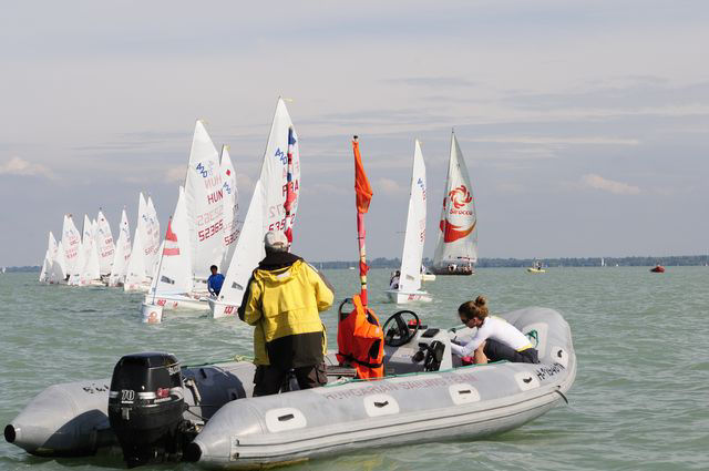 420 Junior Europeans racing on Lake Balaton photo copyright Seán Ó Laoire taken at  and featuring the 420 class