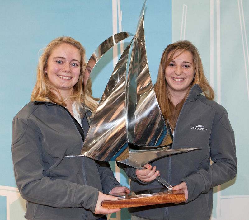 Annabel Vose and Megan Brickwood win the YJA Pantaenius Young Sailor of the Year Award for 2011 photo copyright onEdition taken at  and featuring the 420 class