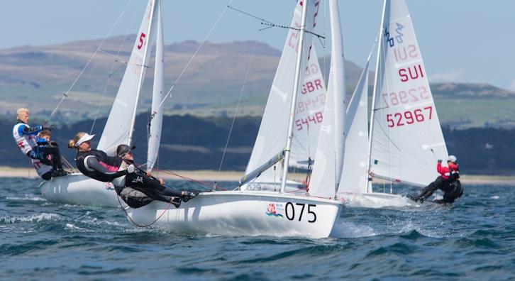 Ewa Romaniuk & Katarzyna Goralska (POL) on day 1 of the 420 and 470 Junior Europeans photo copyright Alan Dop Photography / www.alandop.com/sailing taken at Pwllheli Sailing Club and featuring the 420 class