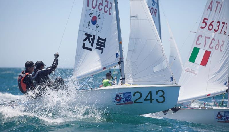 Haechan Seo and Chanhyuk Kim (KOR-55507) – 420 World Championship photo copyright Bernie Kaaks taken at Fremantle Sailing Club and featuring the 420 class