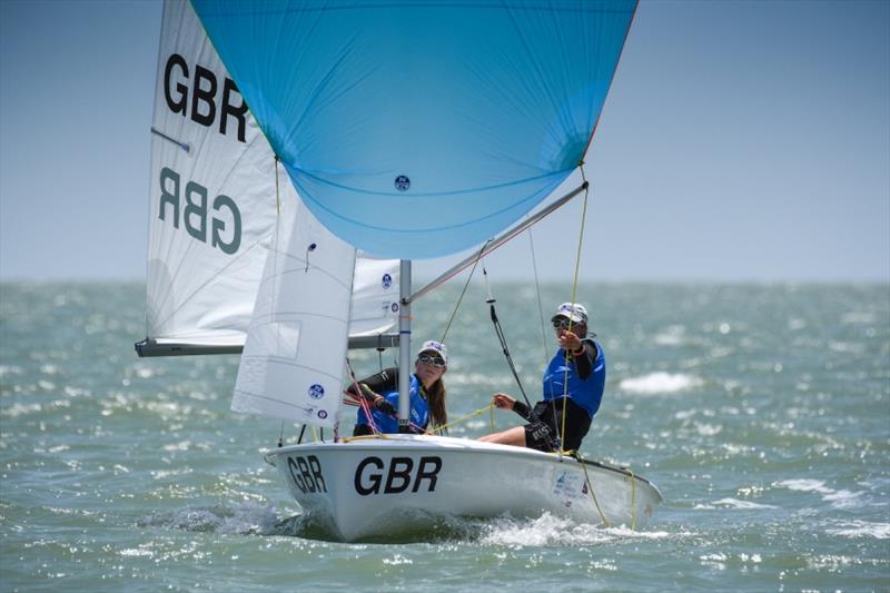 Vita Heathcote and Milly Boyle - Day 2 - Youth World Championships photo copyright James Tomlinson / / World Sailing taken at  and featuring the 420 class