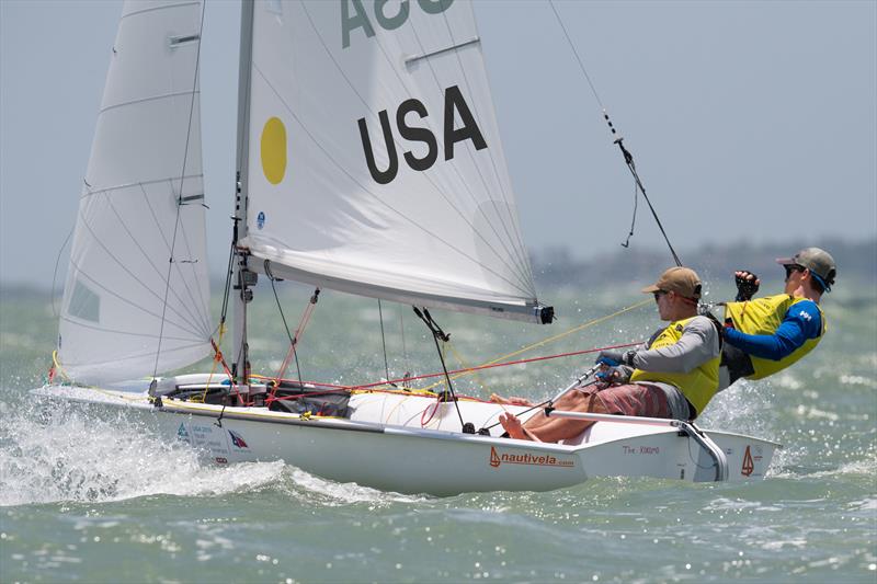USA, Mans 420,Youth World Sailing Championships, July 2018, Corpus Christi, Texas photo copyright Jen Edney / World Sailing taken at  and featuring the 420 class