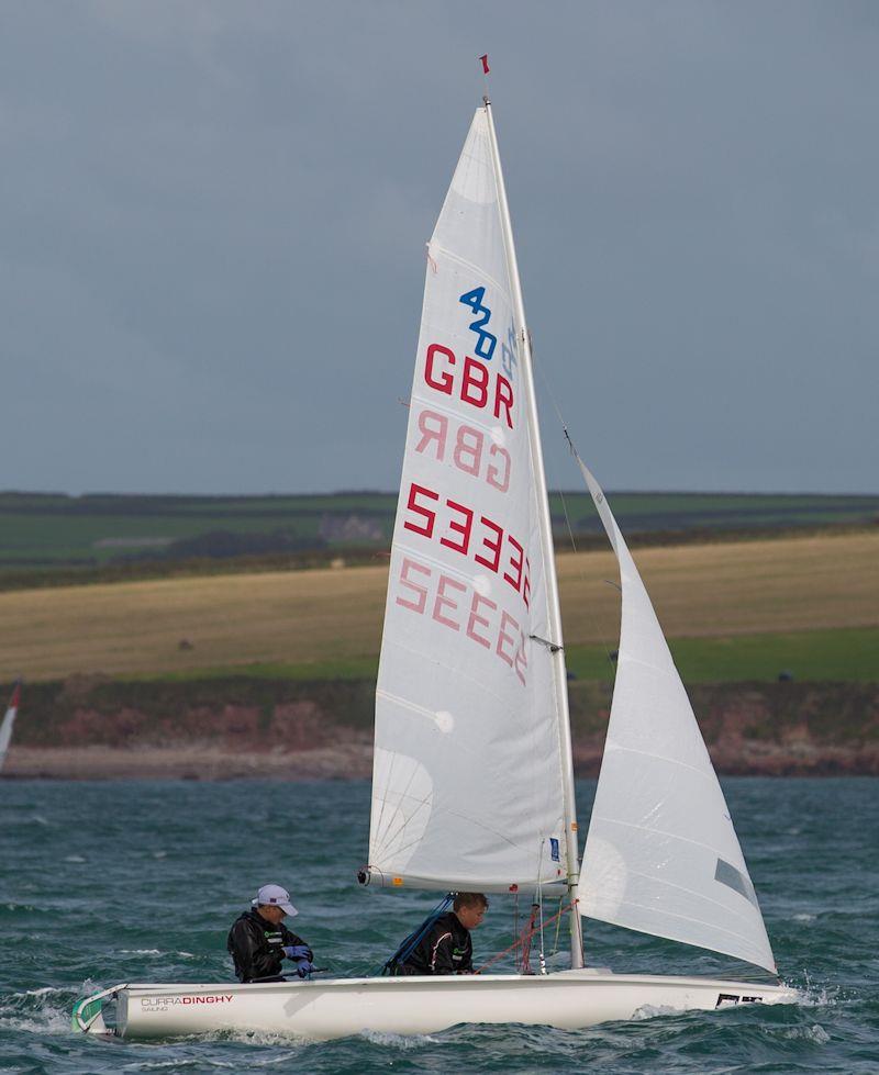 Callum Davidson Guild and Oscar Cawthorne win the 420 title at the BYS Welsh Regional Championships at Pembrokeshire YC photo copyright Alex Brown taken at Pembrokeshire Yacht Club and featuring the 420 class