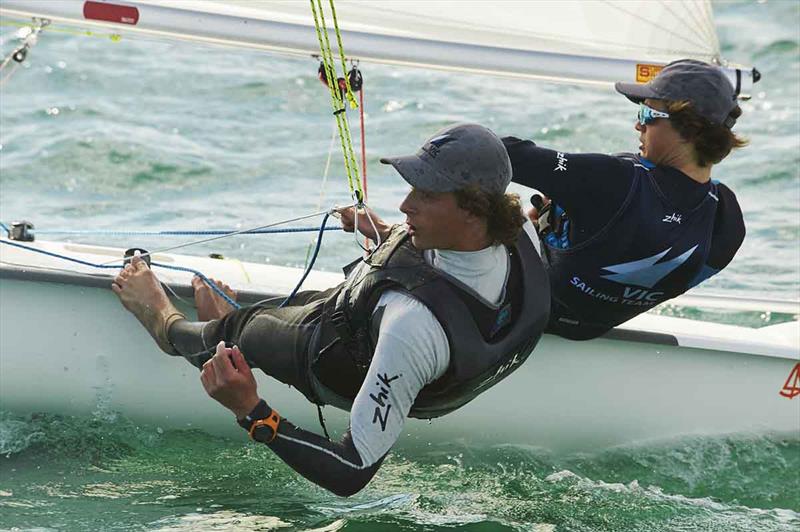 2018 Sail Sandy Regatta photo copyright Nicholas Duell taken at Sandringham Yacht Club and featuring the 420 class