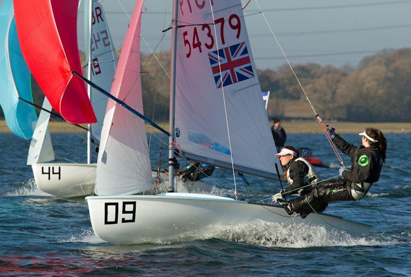 Charlotte Boyle and Georgia Baker in the 420 End of Season Championship at Grafham Water - photo © Richard Sturt