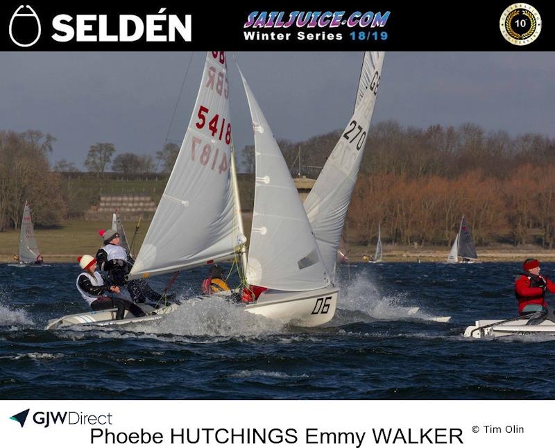 Phoebe Hutchings and Emmy Walker in the John Merricks Tiger Trophy 2019 photo copyright Tim Olin / www.olinphoto.co.uk taken at Rutland Sailing Club and featuring the 420 class
