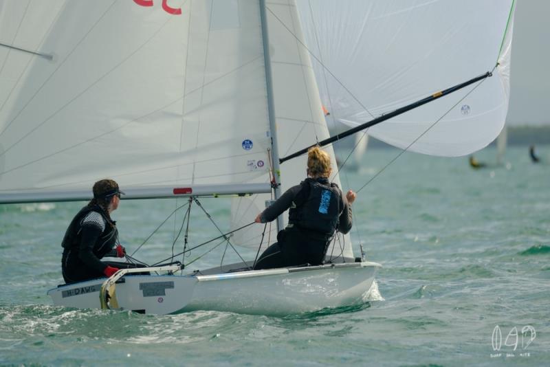 Day 2 - 2019 Musto Queensland Youth Regatta photo copyright Mitchell Pearson / SurfSailKite taken at Royal Queensland Yacht Squadron and featuring the 420 class