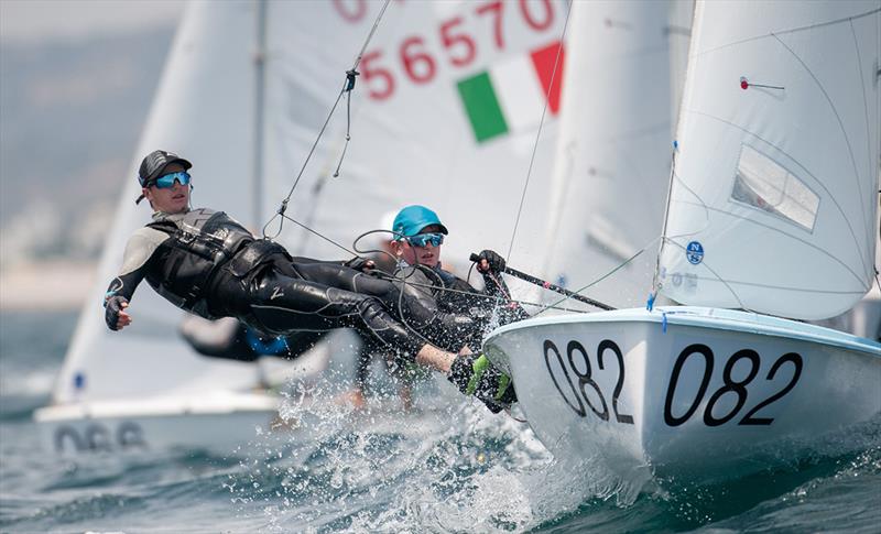 Mason Mulcahy/Andre Van Dam (NZL) move up the leaderboard on day 2 - 2019 420 World Championship photo copyright Osga - João Ferreir taken at Vilamoura Sailing and featuring the 420 class