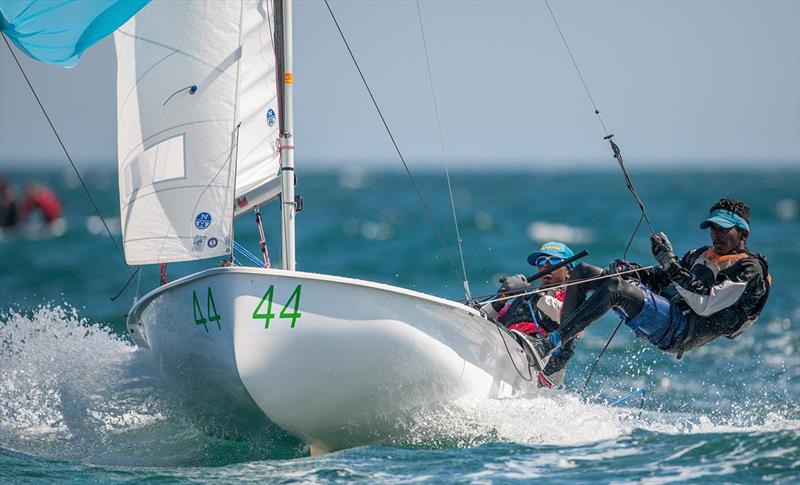 Navyn Prabhakar/Neelanand Ramakrishnan (IND) competing in U17 - 2019 420 World Championship - photo © Osga - João Ferreira 